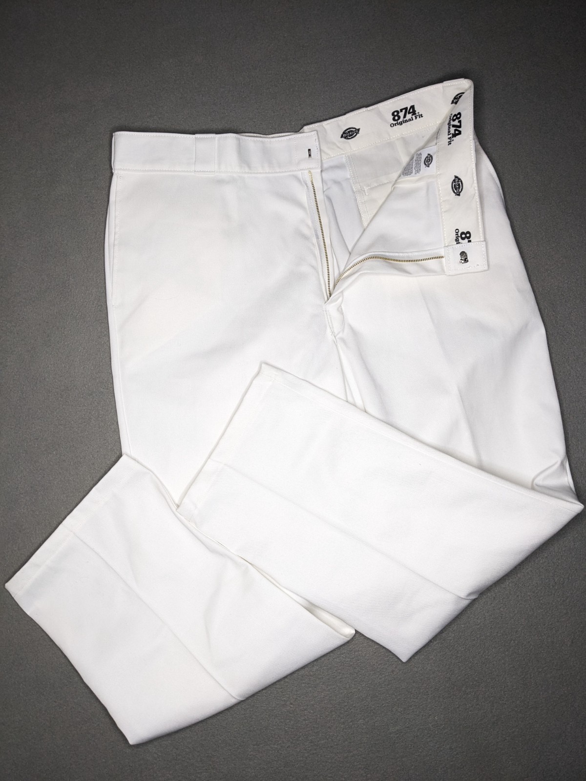 Dickies 874 Canvas Pants Original Fit White Mens 40×30 Workwear Painter Carhartt