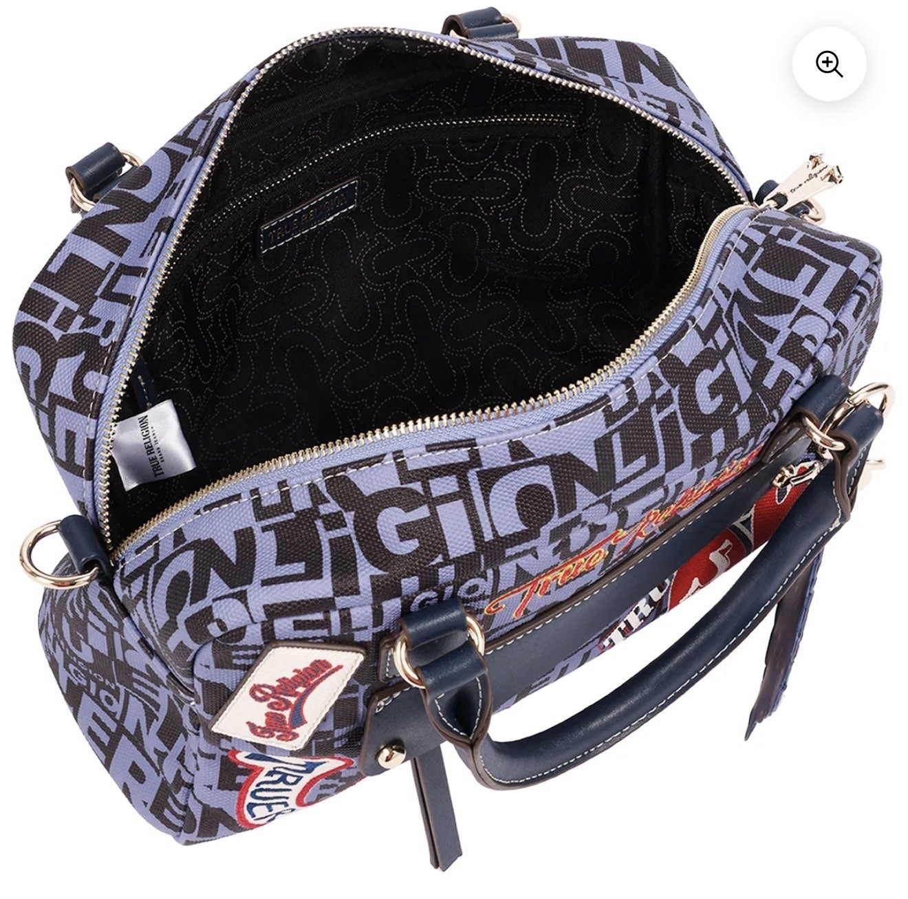 Women’s True Religion Multi Patch Logo Satchel And Crossbody Handbag NWT