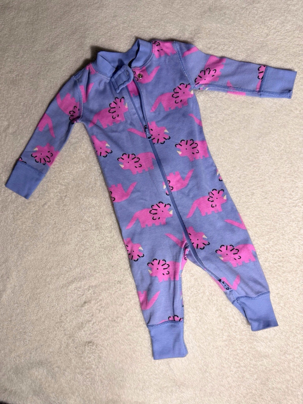 Hanna Andersson 60 cm 3-6M Footless One-Piece Sleeper, Organic Cotton Lion Print