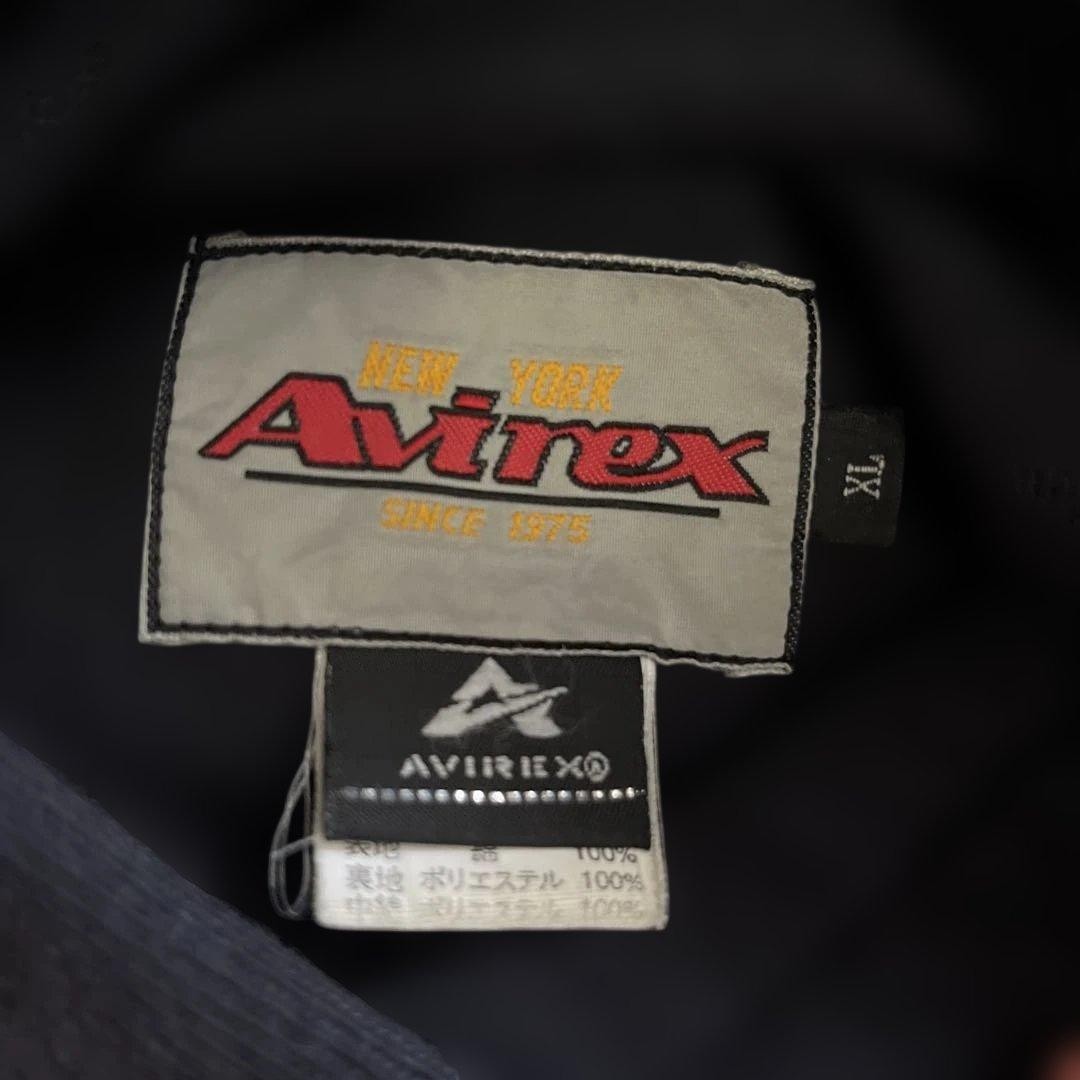 AVIREX Stadium Jacket Blouson Coat Men Size XL Navy Genuine