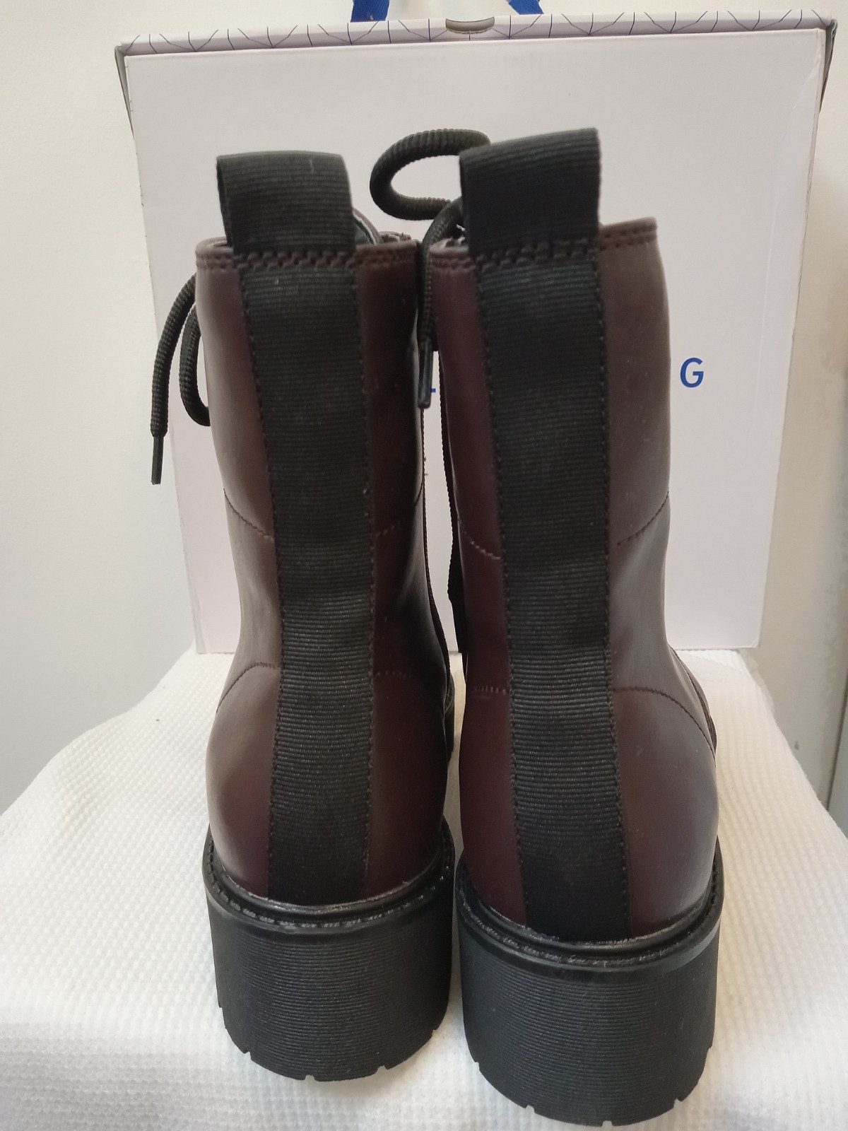 Call It Spring – Plateau Lace Up Combat Boot OXBLOOD / 8.5/ 100% Vegan leather