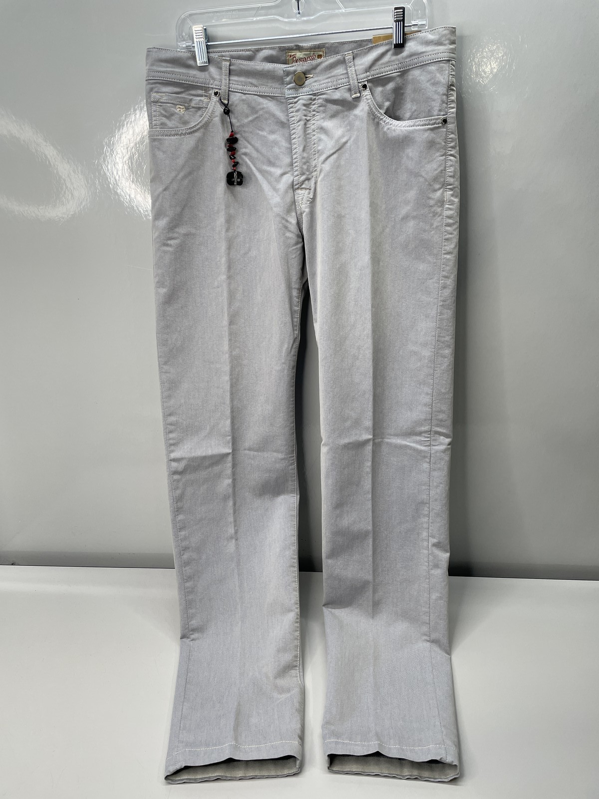 Marco Pescarolo Mens Pants Light Blue Size US 36/IT 52 Tapered Leg Cotton Blend