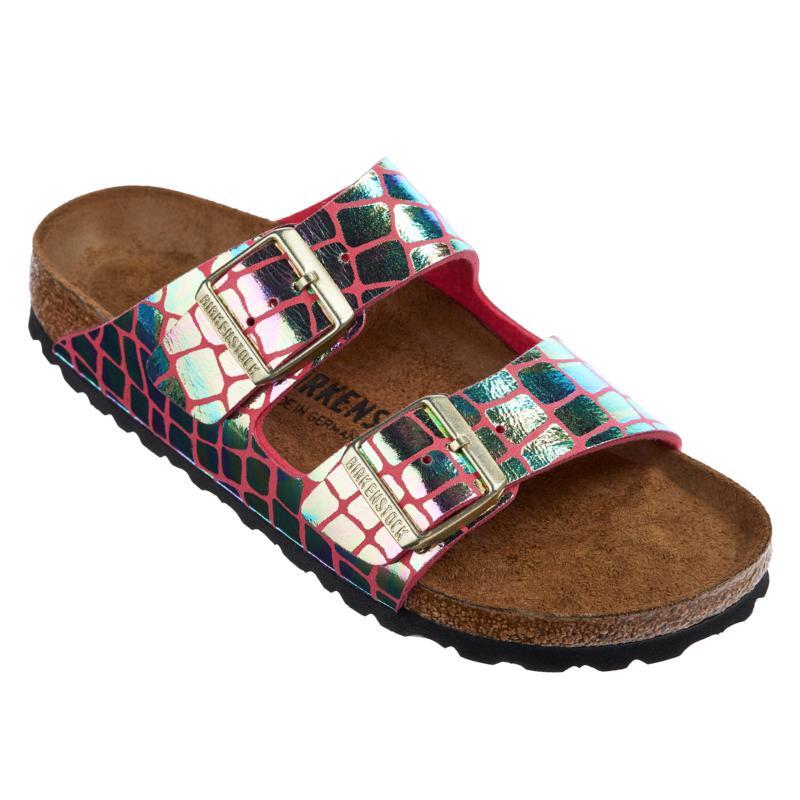 Birkenstock Arizona GATOR GLEAM Slides NARROW Sandals CHOOSE SIZE Raspberry Pink