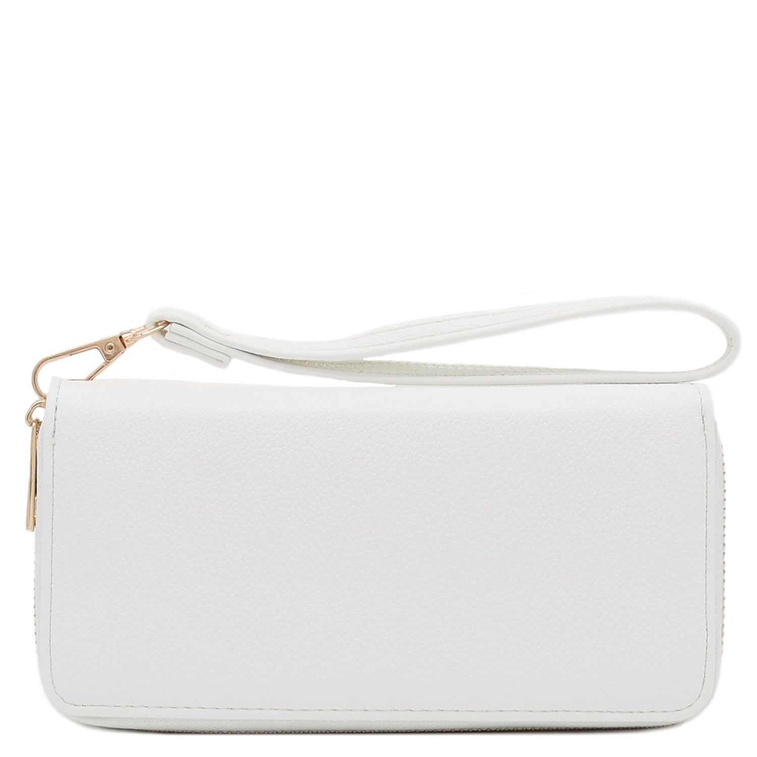 Double Zip PU Leather Wristlet Phone Wallet Small Leather Wallet Purses