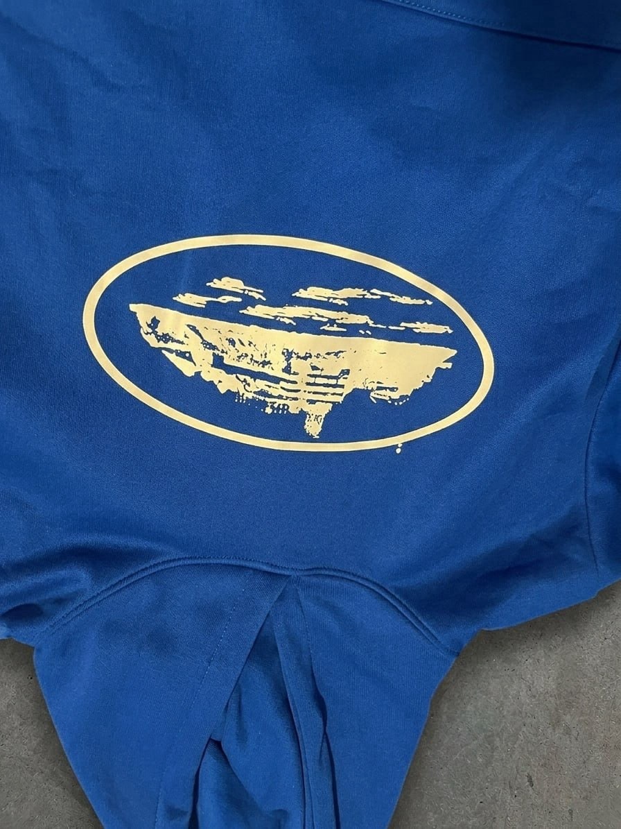 Corteiz Alcatraz Hoodie Blue Size Medium In Good Condition