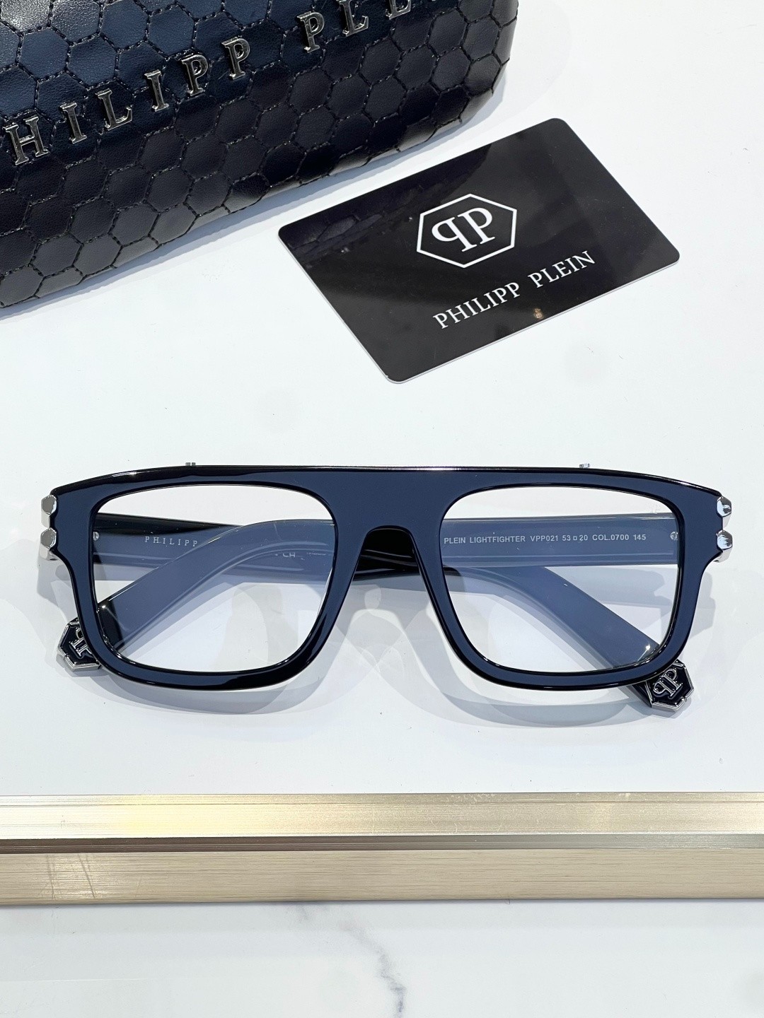 NEW Philipp Plein VPP021V 0703 Matte Black 53mm Eyeglasses