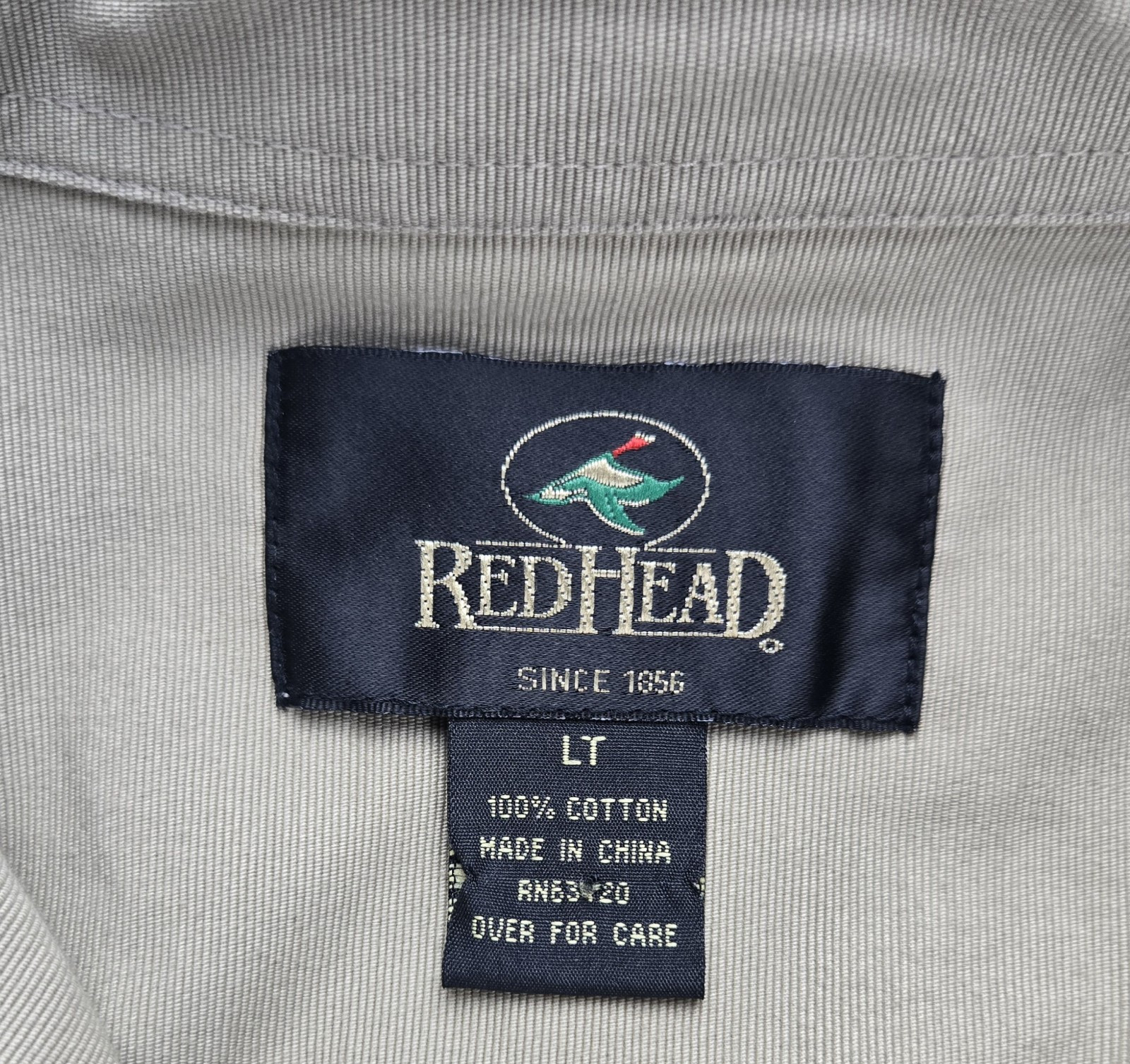 Redhead Mens LT Large Tall Tan Long Sleeve Buttoned Shirt Workear Fishig Hunting