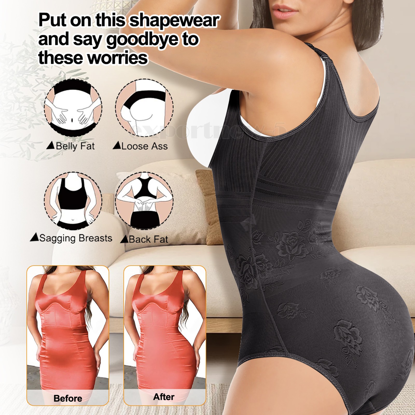 Tummy Tuck Compression Garment for Women Shapewear Tummy Control Body Shaper US