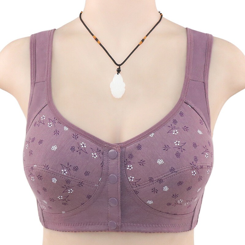 Push Up Full Cotton Bralette Wireless Bras Women Underwear Front Closure Bra