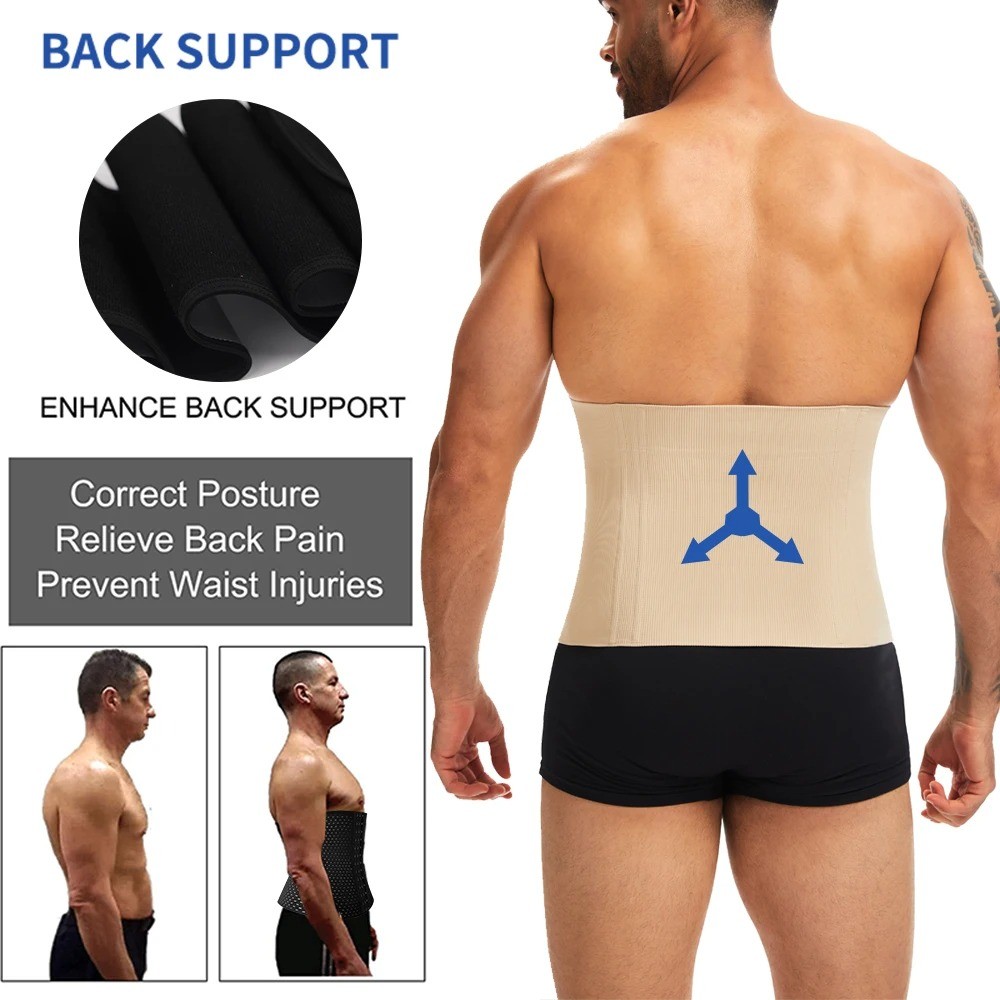 Men Waist Trainer Cincher Body Shaper Tummy Control Sports Belt Slimming Girdle