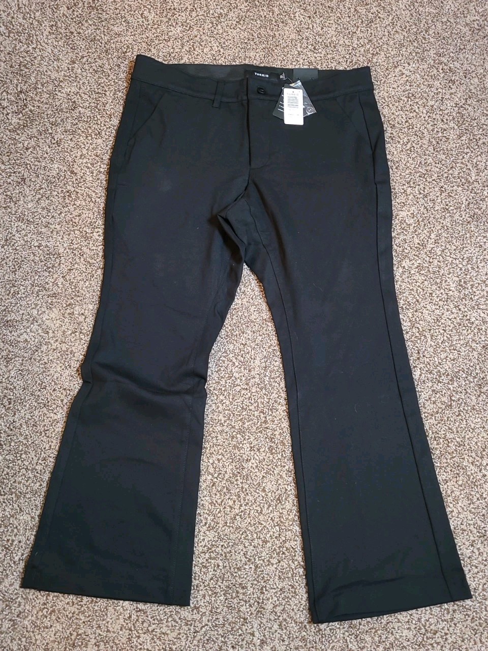 NWT Torrid Studio Ponte Pants Womens 18 Reg Deep Black Trouser Boot Stretch