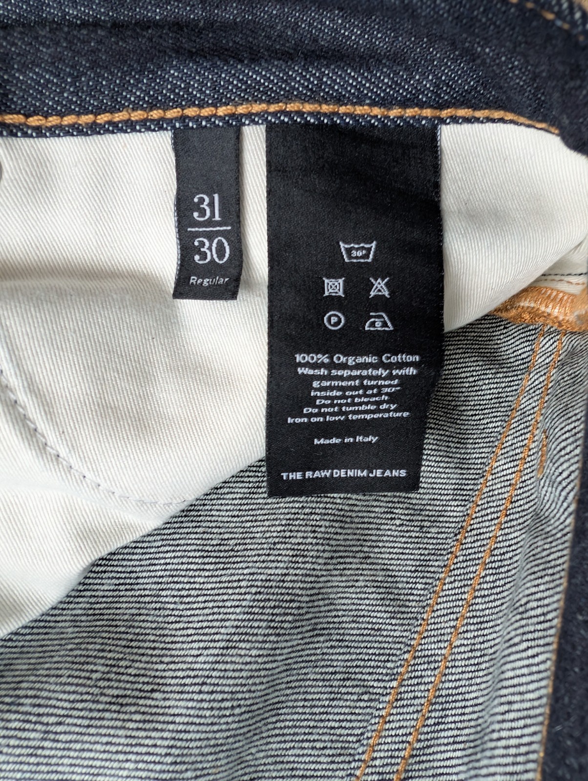 ASKET Raw Denim Regular Jeans Men’s Size 31 x 30 Made in Italy