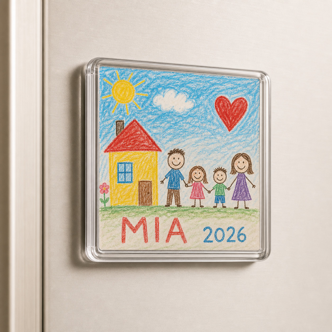 Custom Child Artwork Magnet Personalized Kids Drawing Name Date