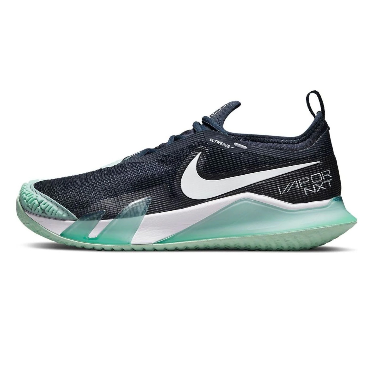 Nike Women’s React Vapor NXT HC Tennis Shoes (Obsidian/White/Mint Foam)