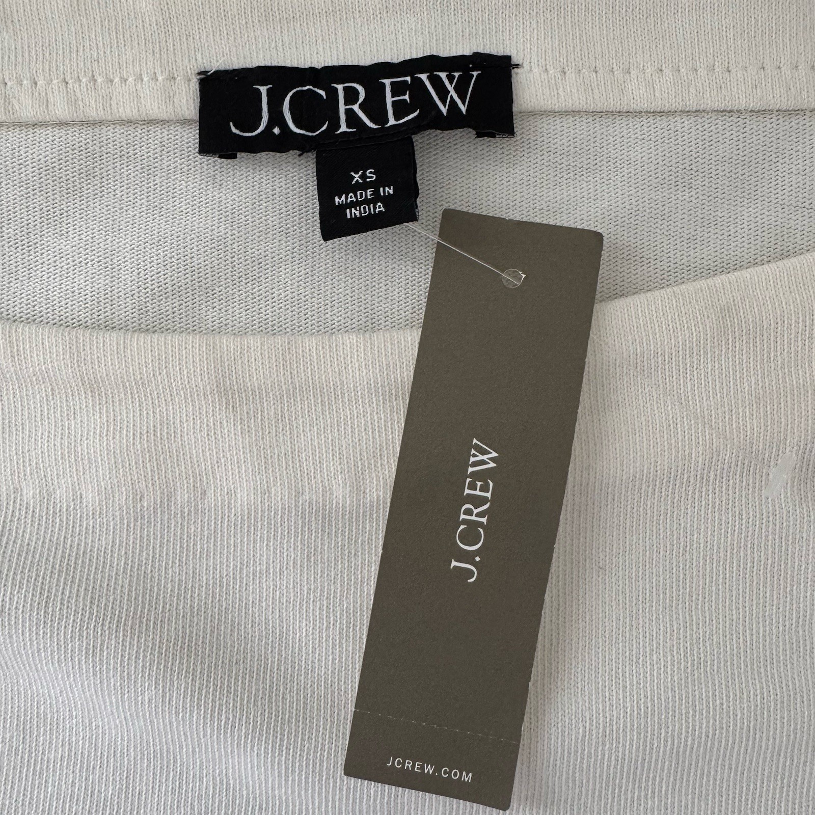 J Crew Mariner Jersey Cropped Boatneck Sequin Top Womens SZ XS Black White NWT