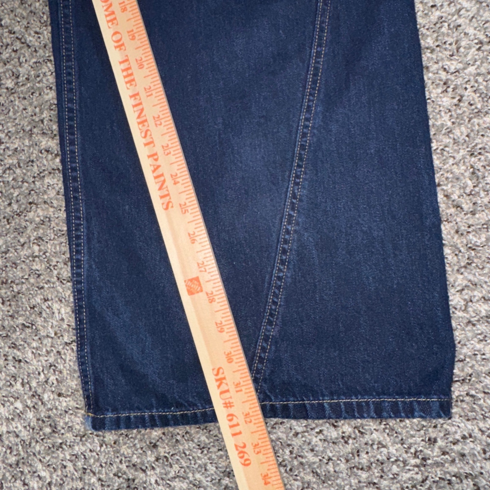 Pool House New York Size 34×32 Twisted Tokyo Raw Indigo Denim Wide Leg Jeans