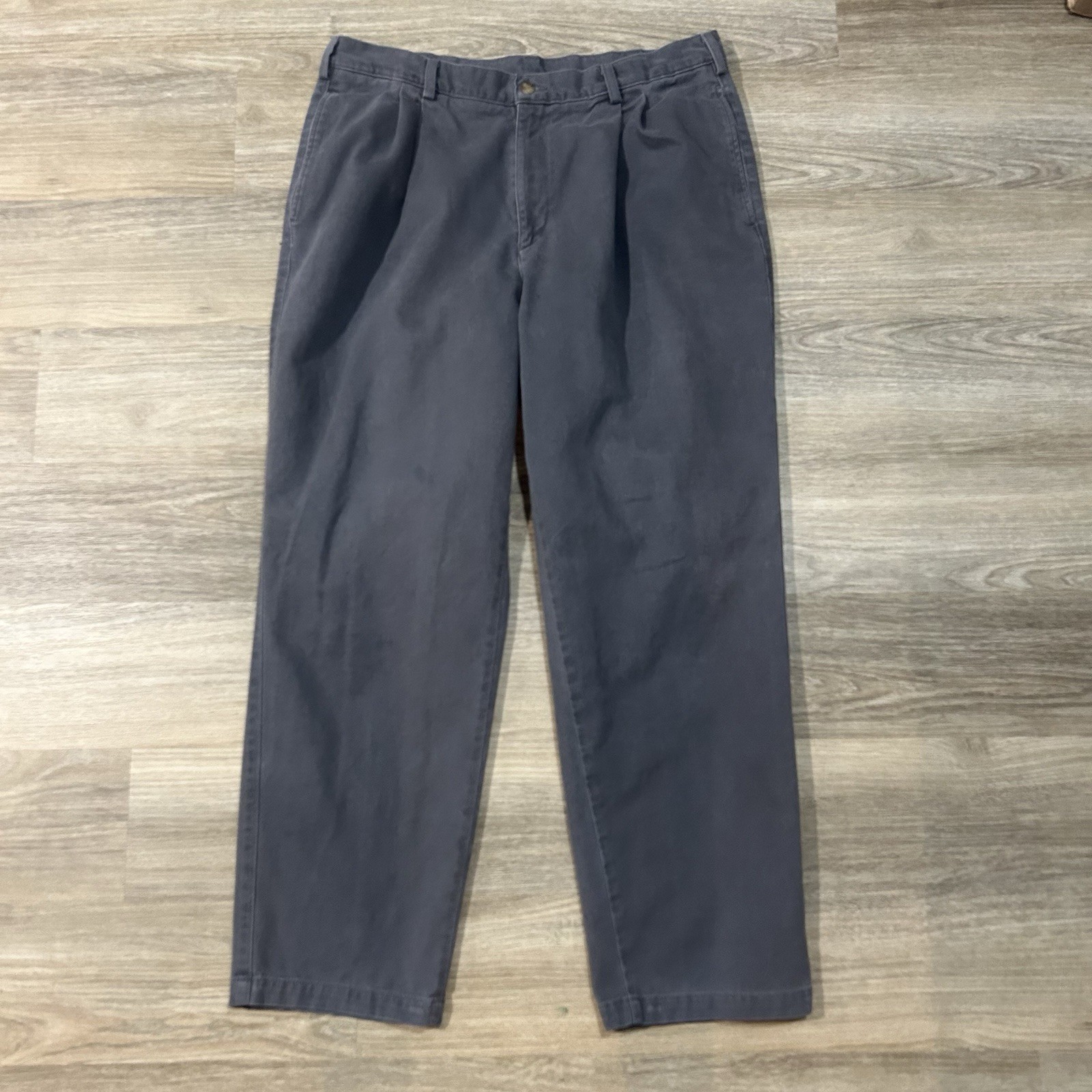Vintage 90s Savane 38×30 Faded Navy Grey Cotton Chino Pants Mens