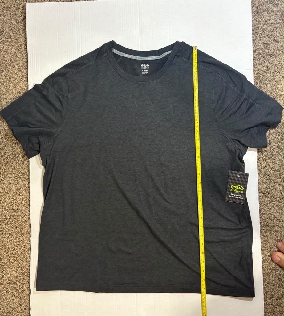 Hanes X-Temp Men’s XL Gray Moisture Wicking Logo Crew Neck Short Sleeve T-Shirt