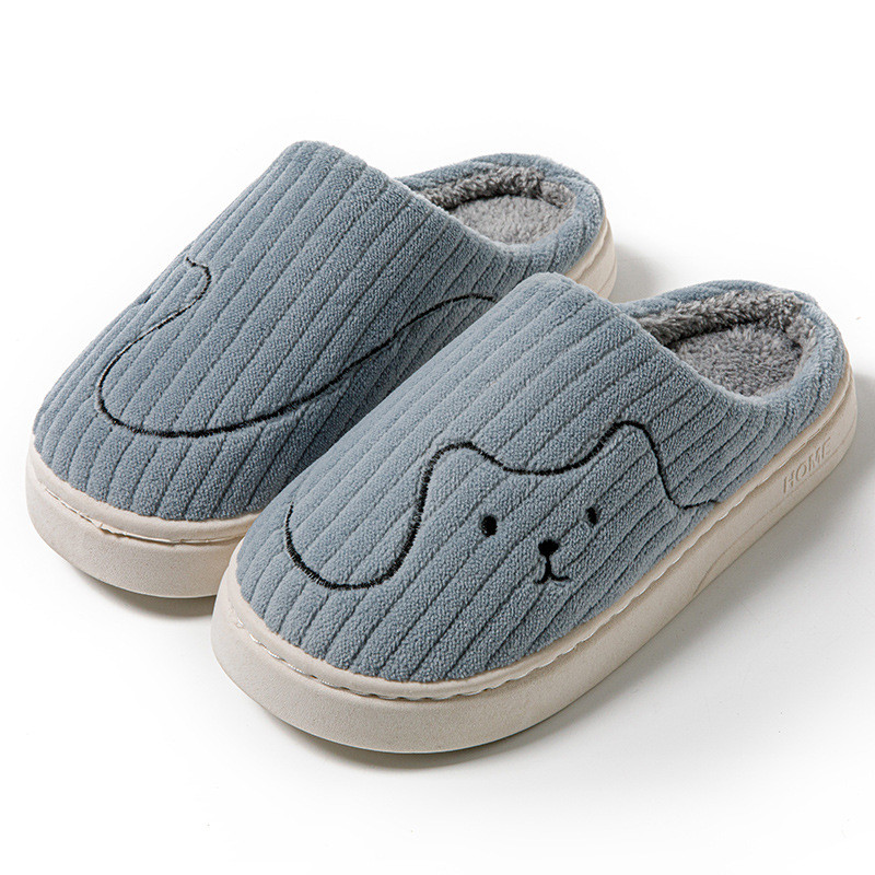 Cute Cat Plush Slippers Non Slip House Shoes Warm Indoor Bedroom Slippers