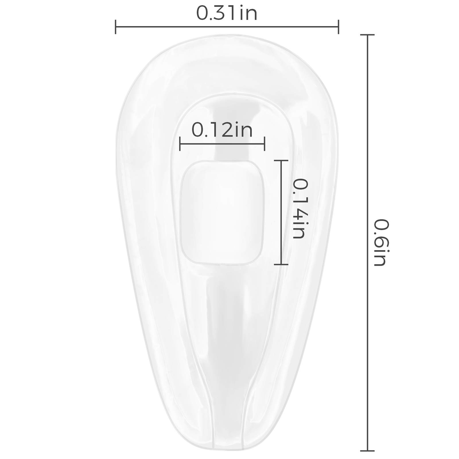 Silicone Replacement Crystal Clear Nose Piece For-Oakley Limit Switch 0.5/Taproo