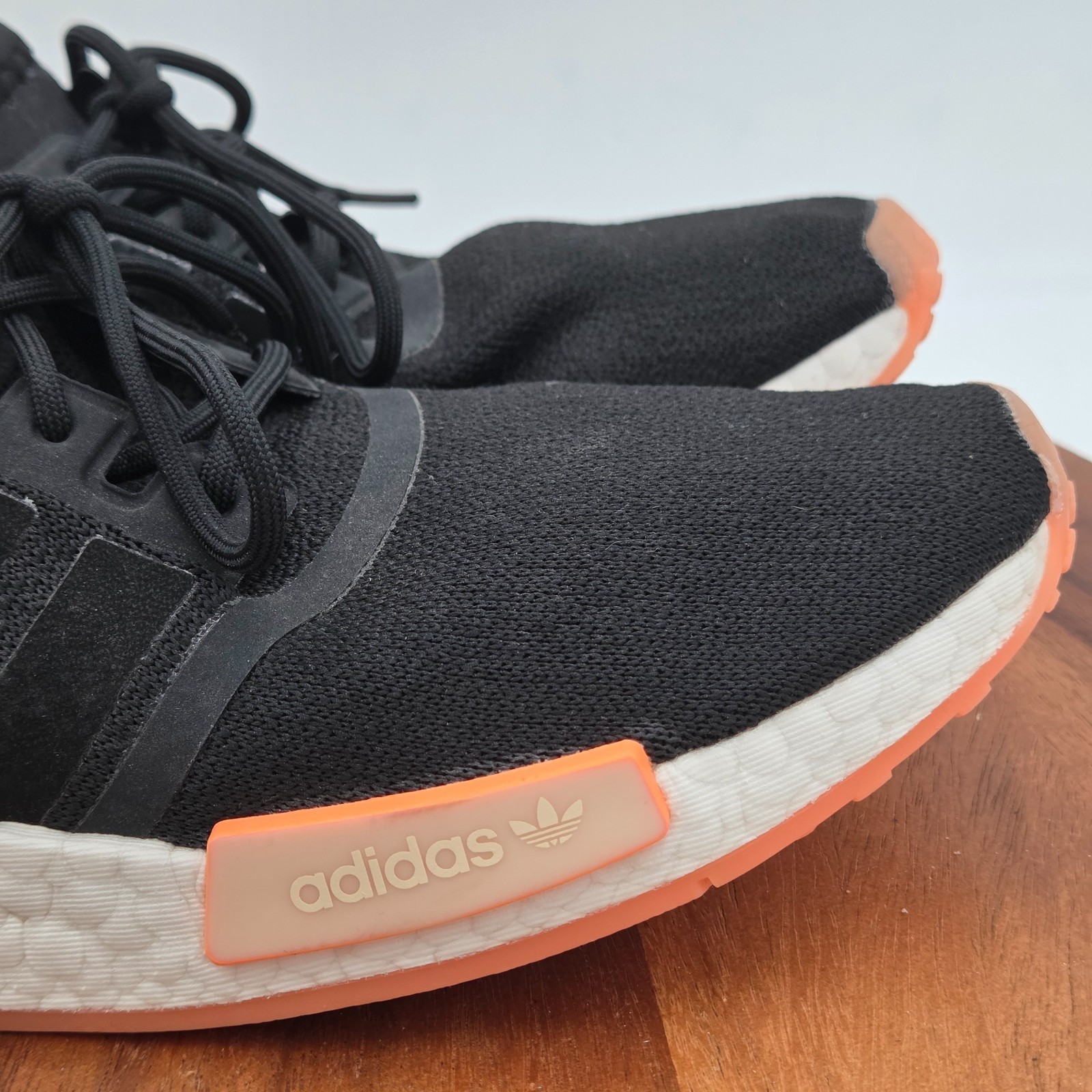 Size 9 – Adidas NMD_R1 Black Beam Orange Women’s Shoes Boost Sneakers
