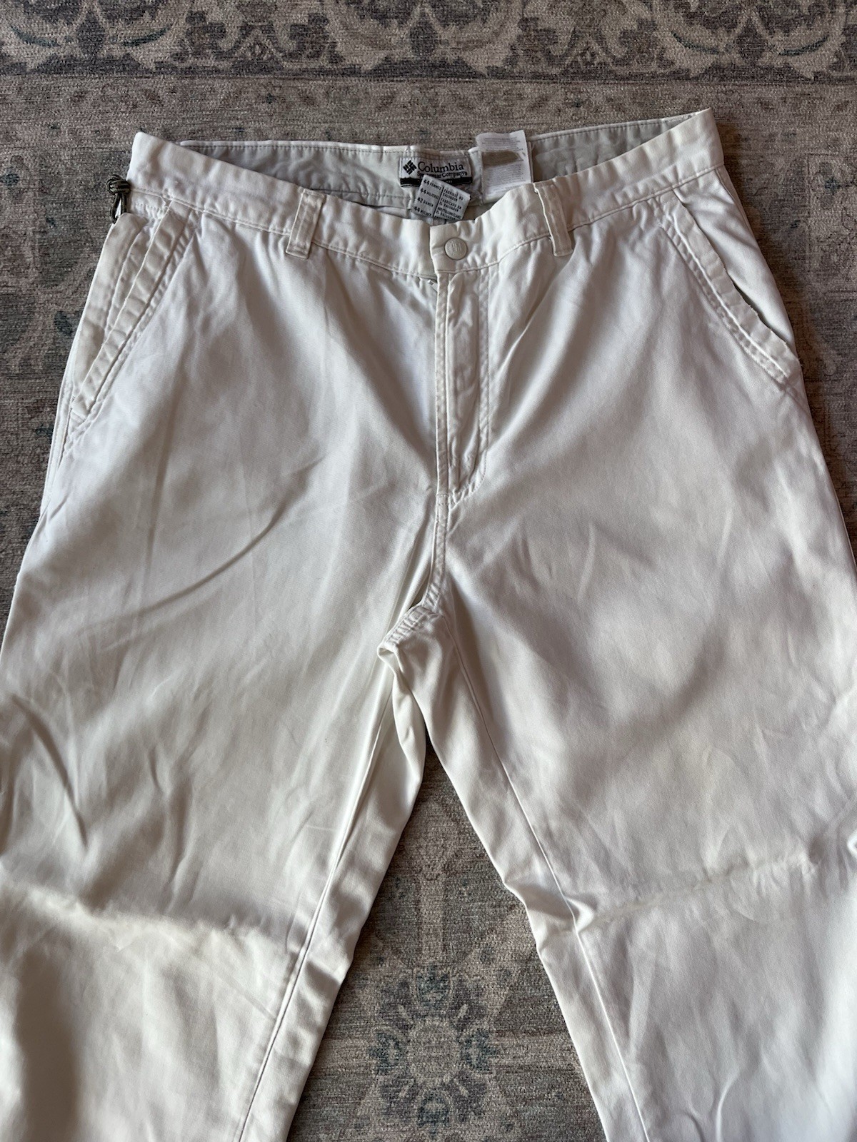 Columbia Trousers Womens Size UK 16 White 100% Cotton Outdoor Casual