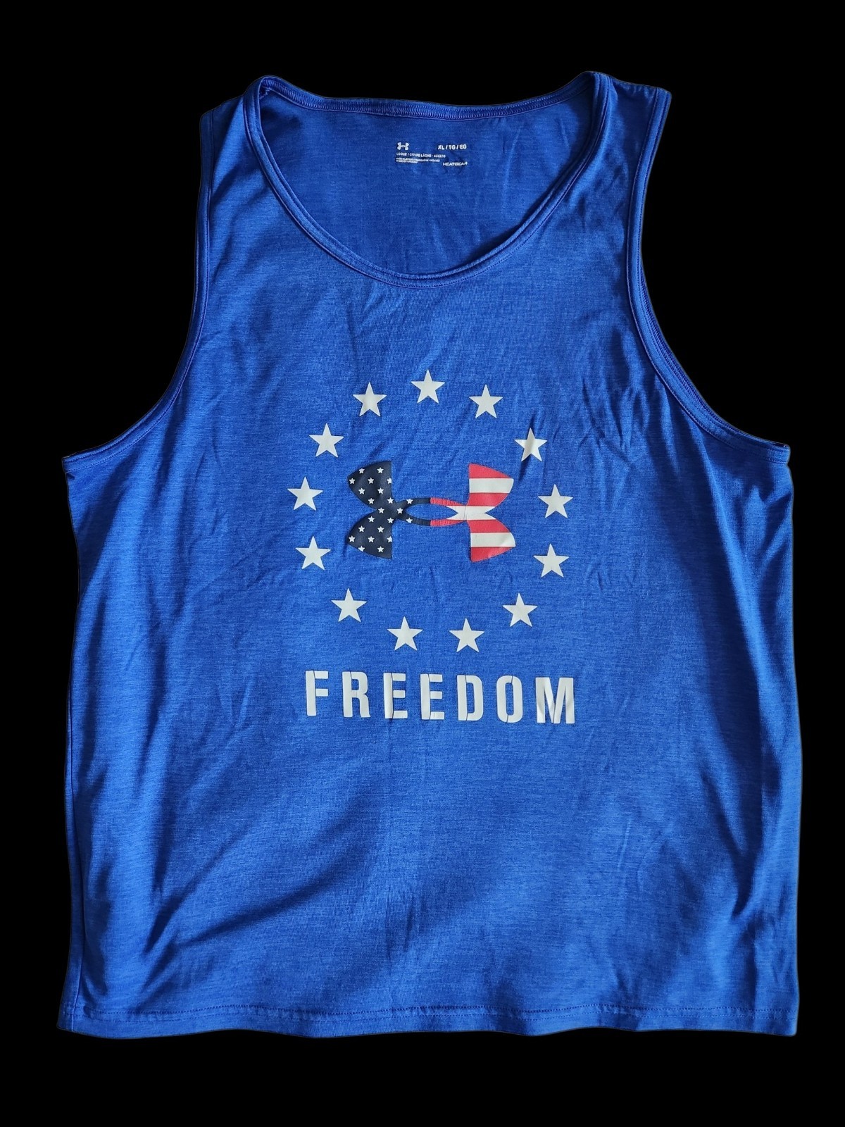 Under Armour Freedom Loose Fit Tank Top- Blue- Mens Size XL