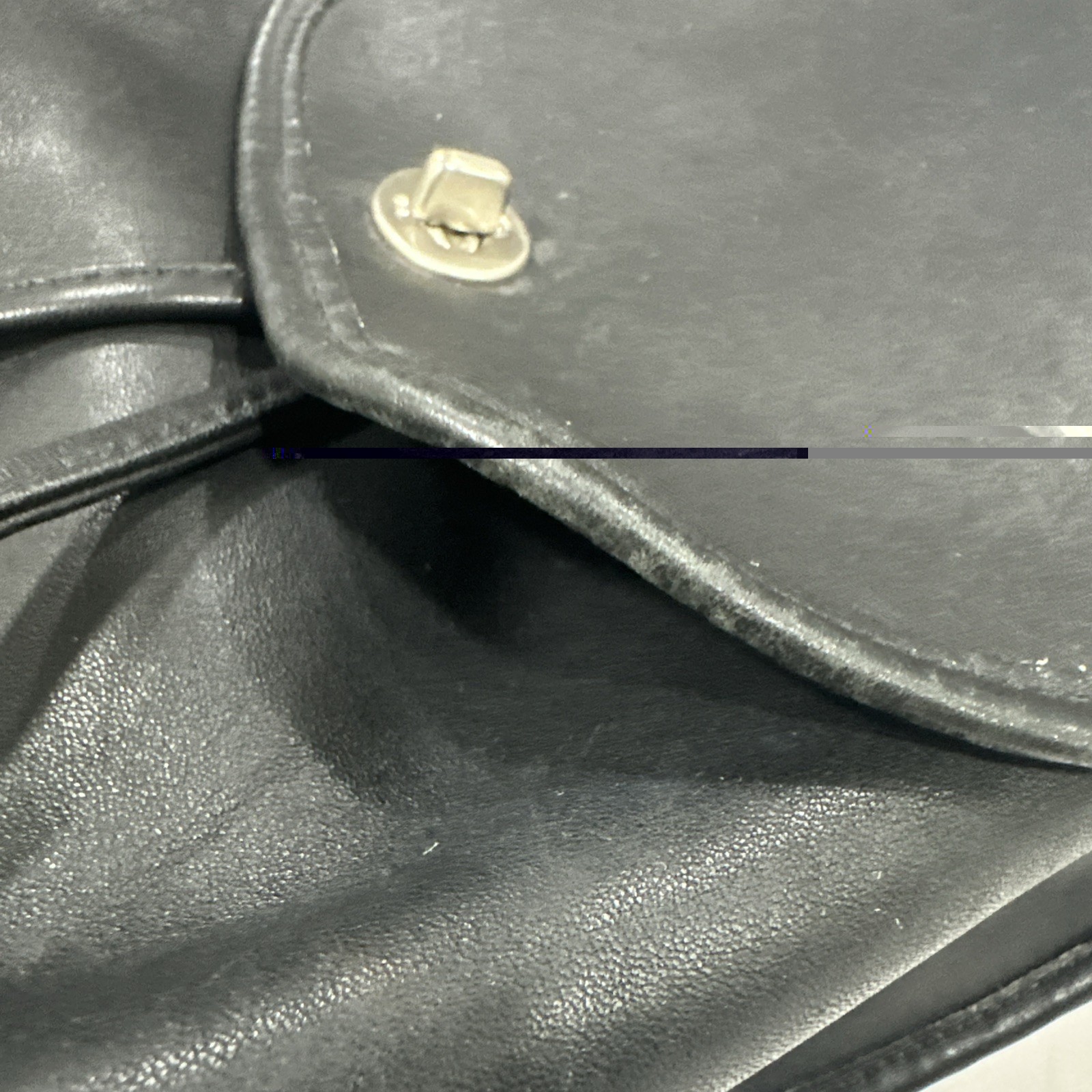 COACH Vintage 9791 Black Leather Backpack “The Daypack” Drawstring Turn-lock