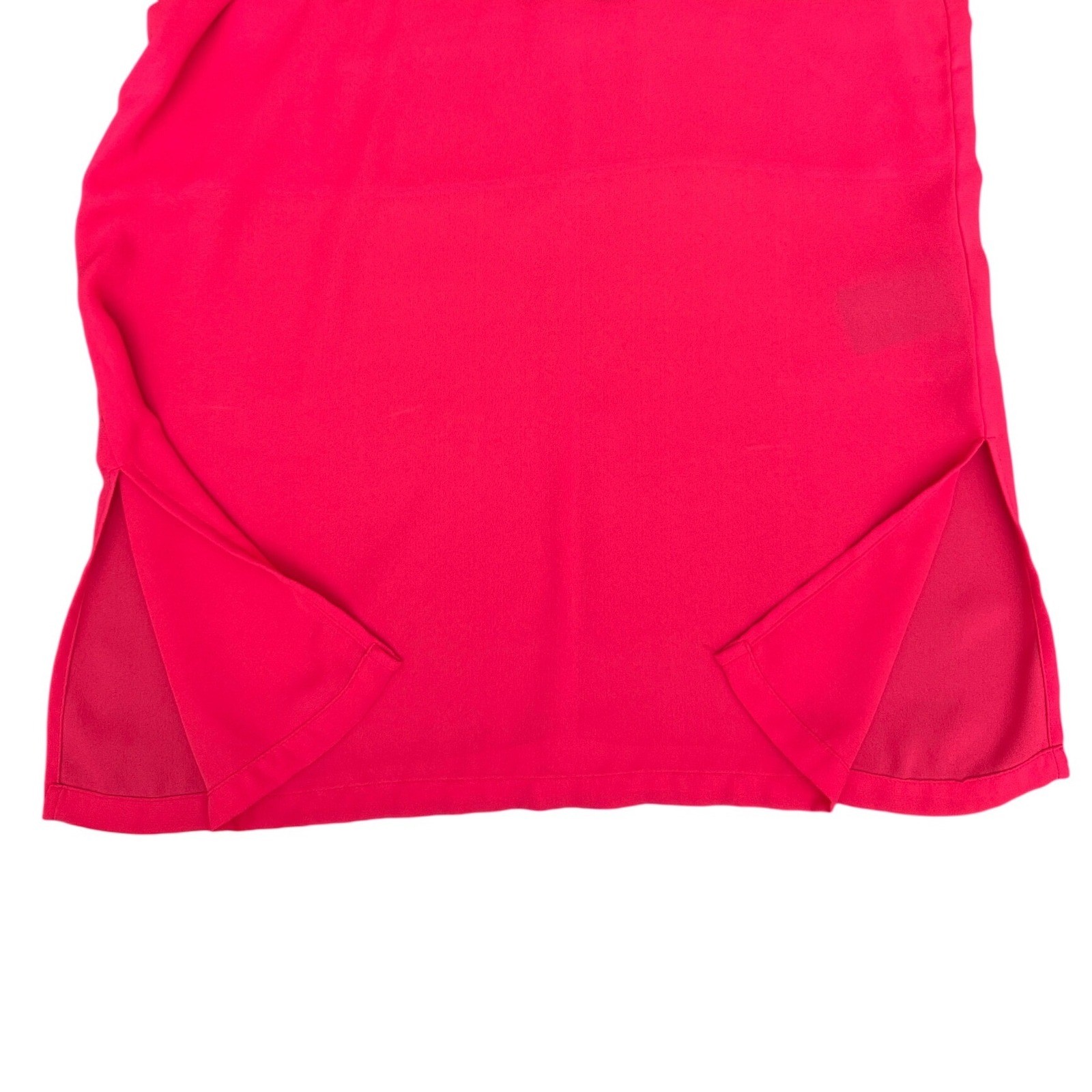 H&M Camisole Top V-Neck Side Slit Pink Size 6 Spaghetti Strap Silky Tank
