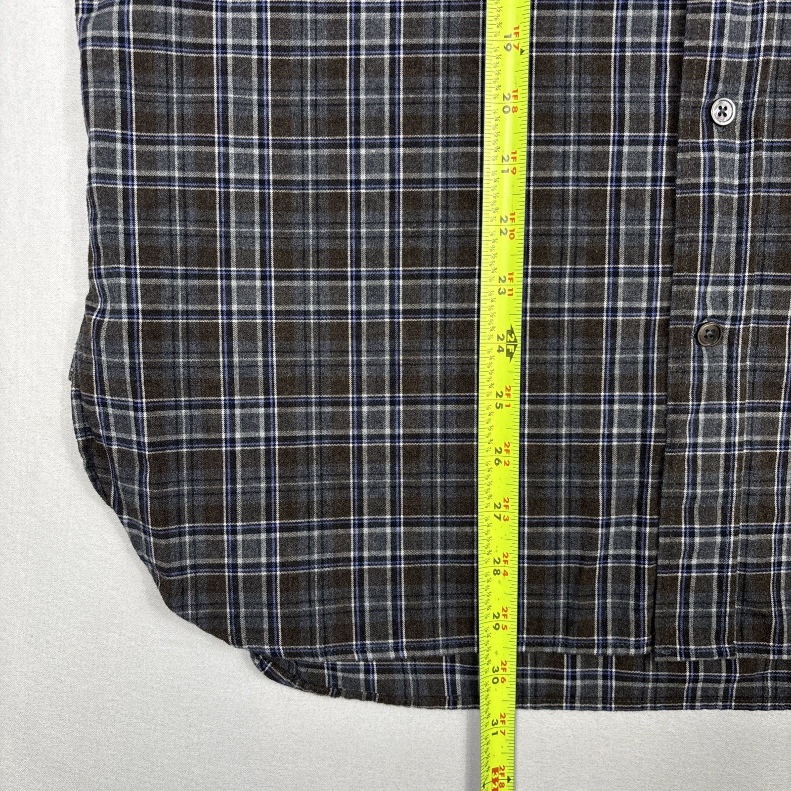 Brett Johnson Button Up Shirt Men’s XL Gray Brushed Twill Preppy Designer Dress