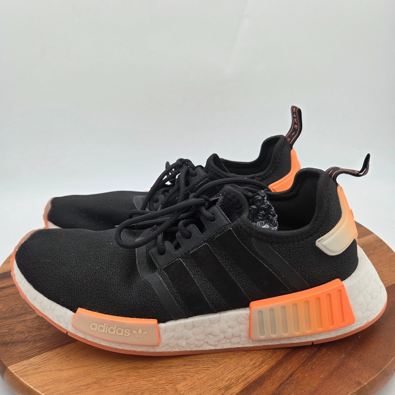 Size 9 – Adidas NMD_R1 Black Beam Orange Women’s Shoes Boost Sneakers