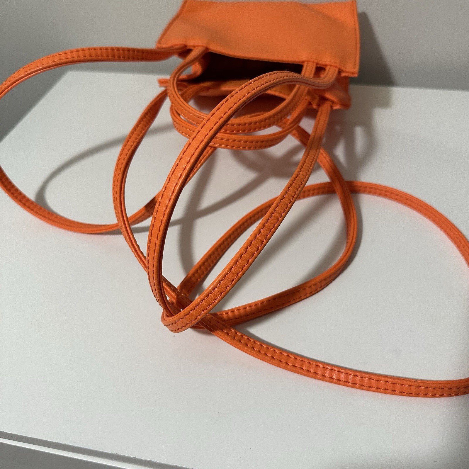 Telfar Small Crossbody Shopping Bag Orange