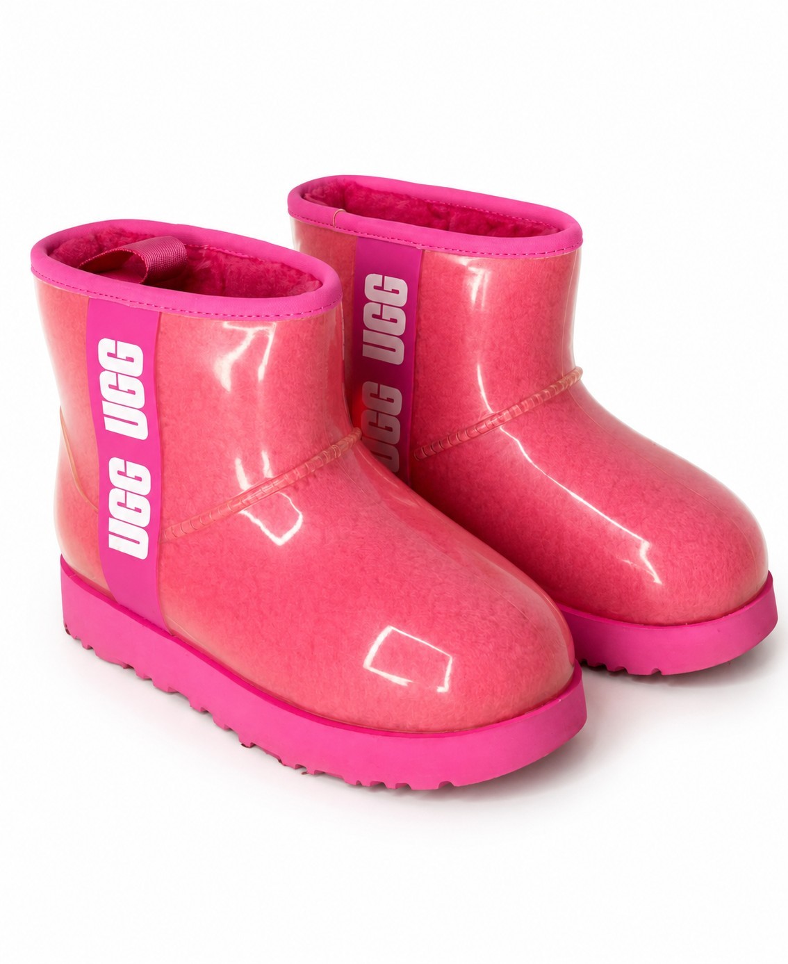 UGG CLASSIC CLEAR BOOTS WATERPROOF PINK SIZE 9 US