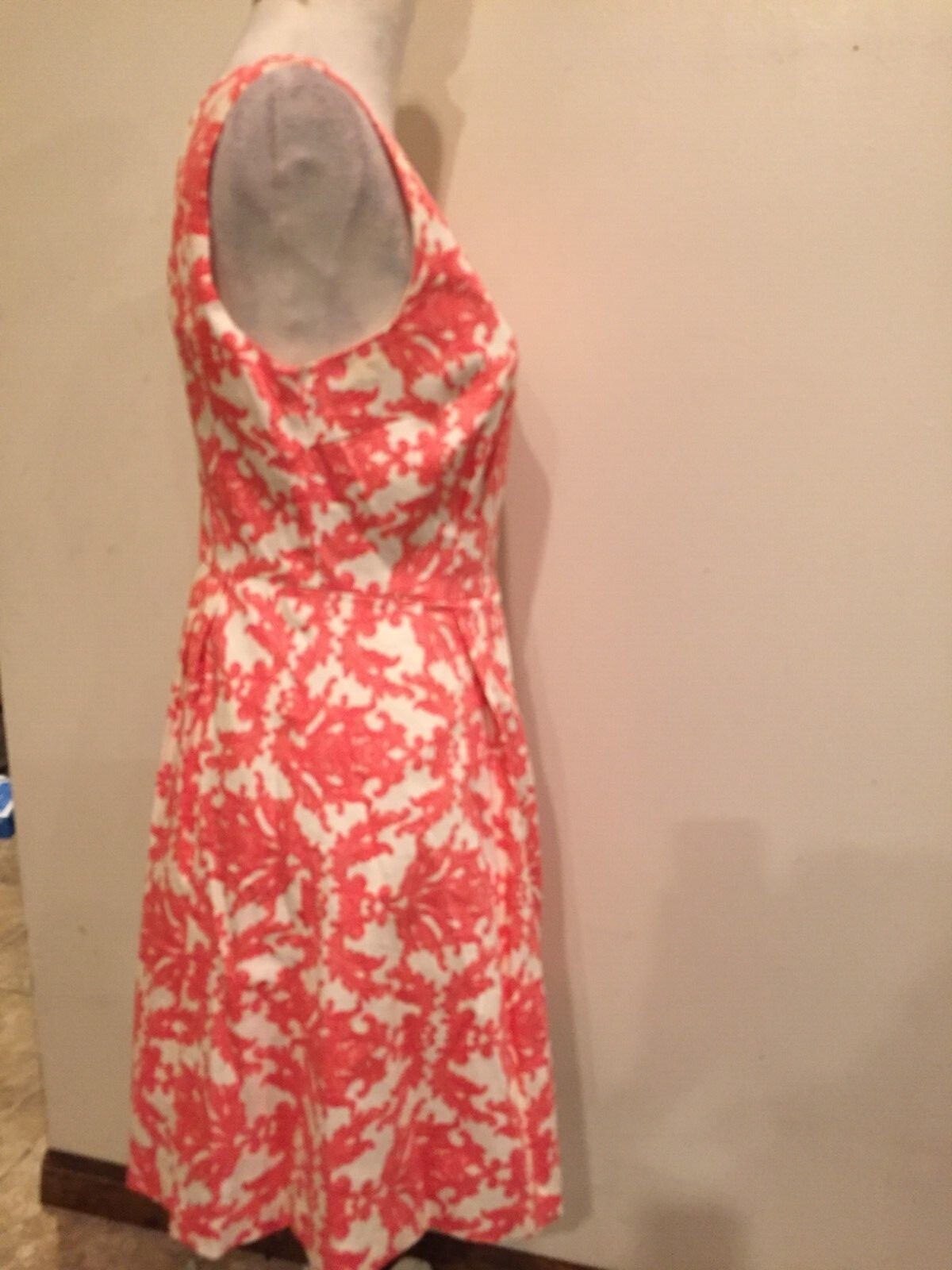 Love 21 Dress, Small, Sleeveless, Lined, V-back, Pleated skirt, Side Zipper