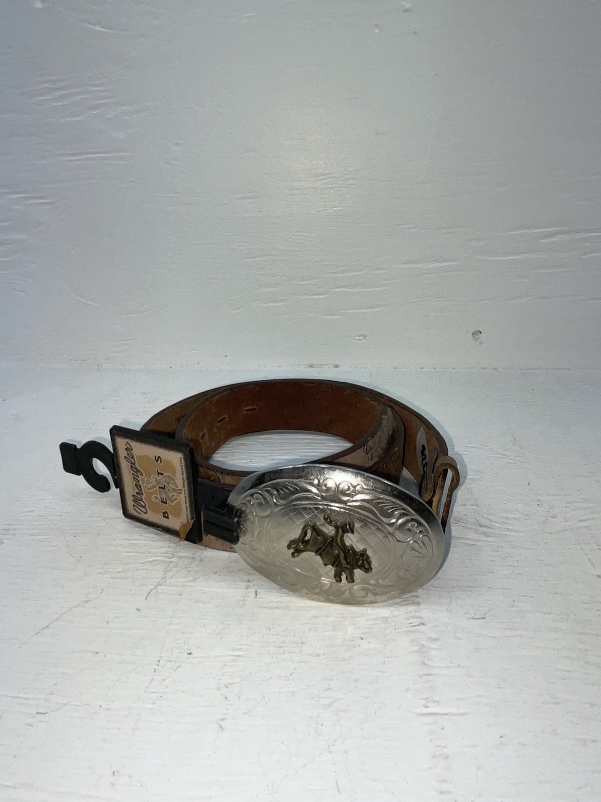 New Brown Genuine Leather Wrangler Tooled 24” Belt #5441 NN-16