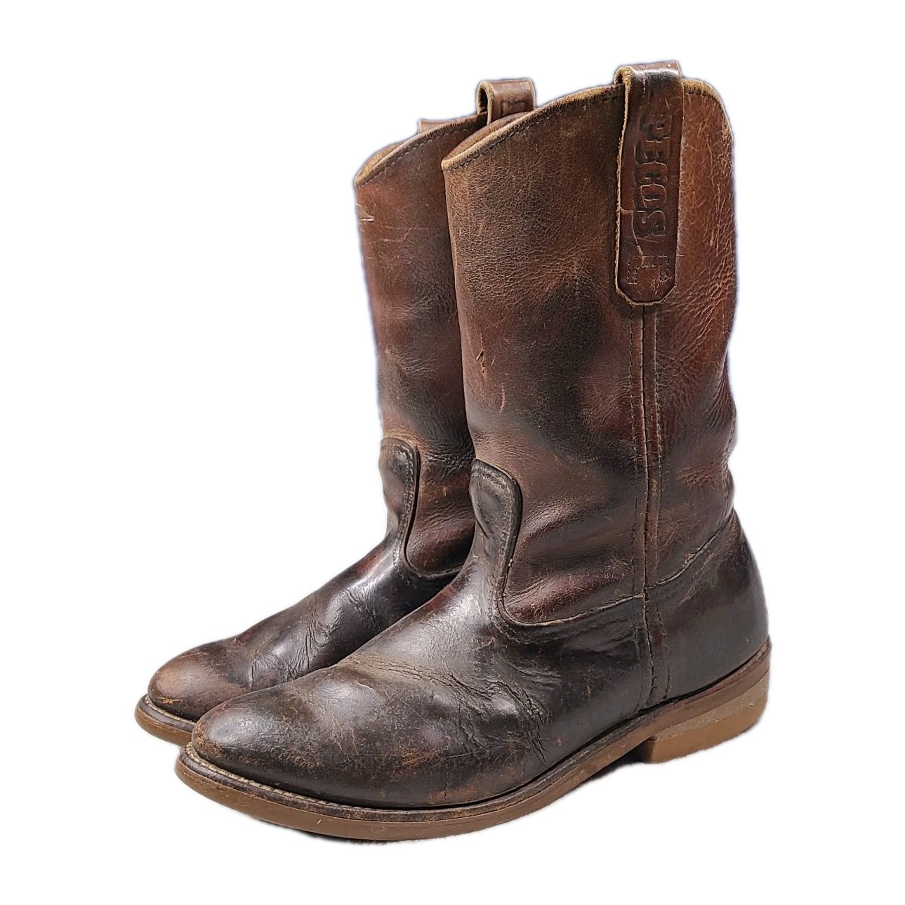 Red Wing Pecos Boots Mens 8 D Brown Leather Cowboy Western 1155 USA Made (READ)