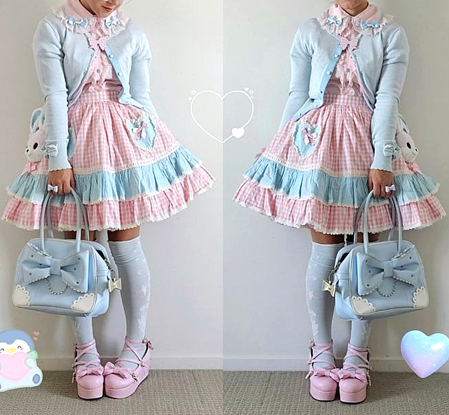 BNWT, RARE Angelic Pretty Sweet Lolita Pastel Gingham Petticoat Skirt, O/S