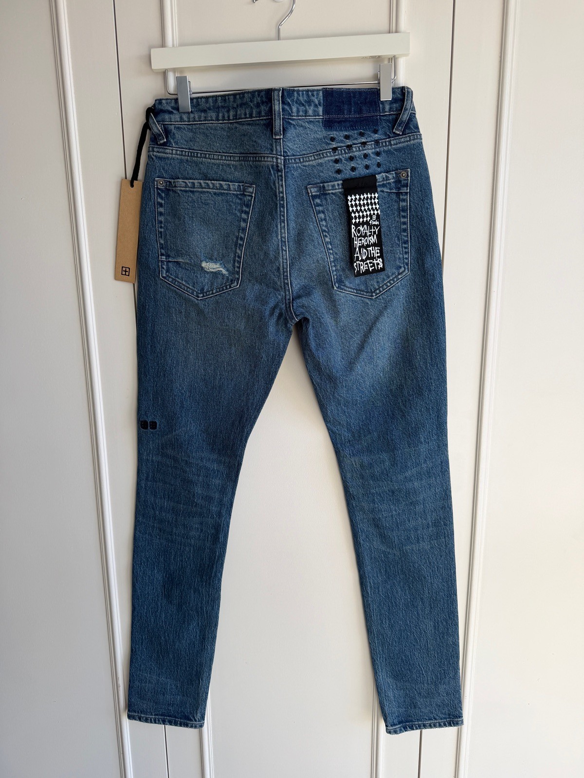 Ksubi mens denim jean van winkle 32 mids blue no rips plain skinny
