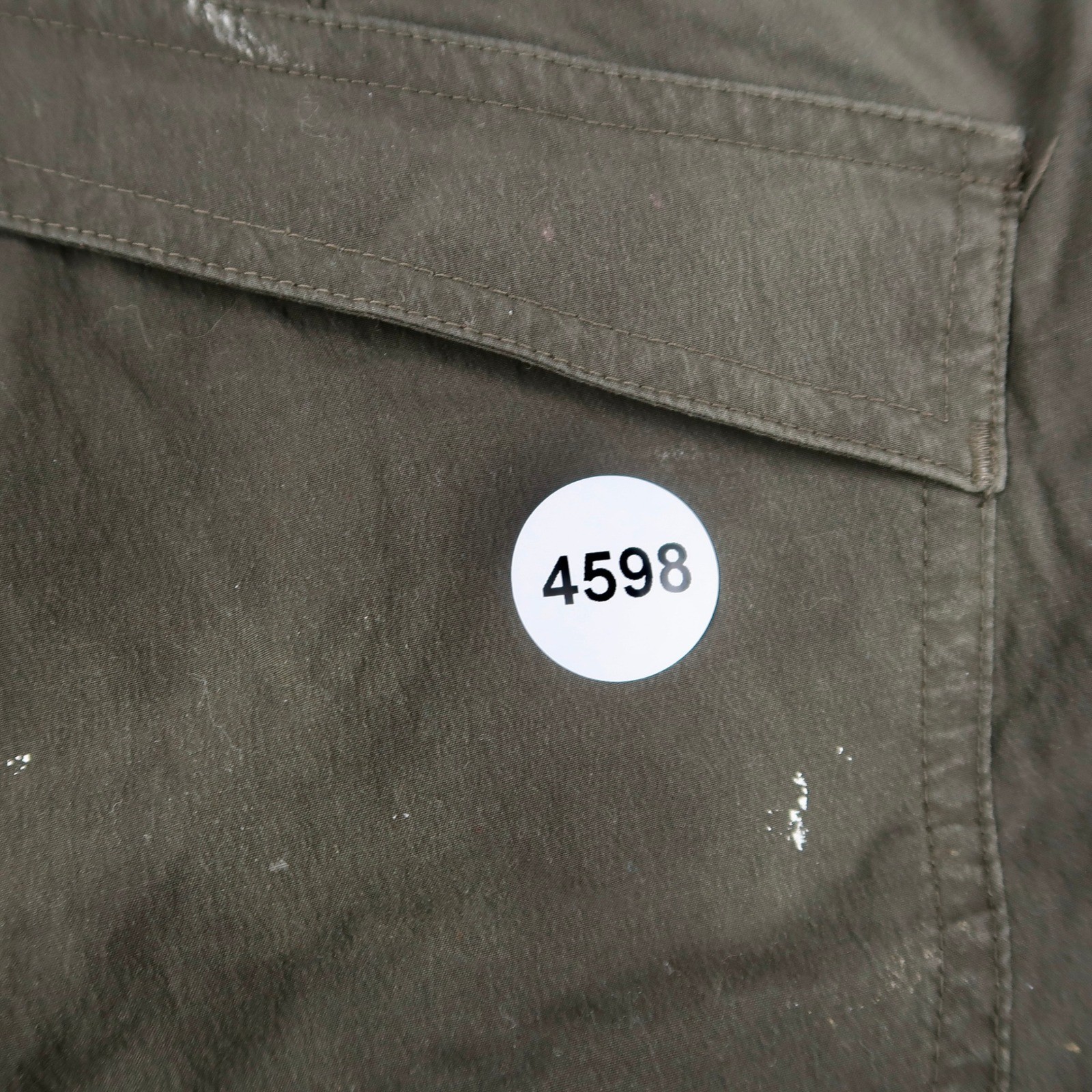 Arcteryx Mens Cargo Pants Size 30 Olive Green Distressed Paint Splatter Outdoor