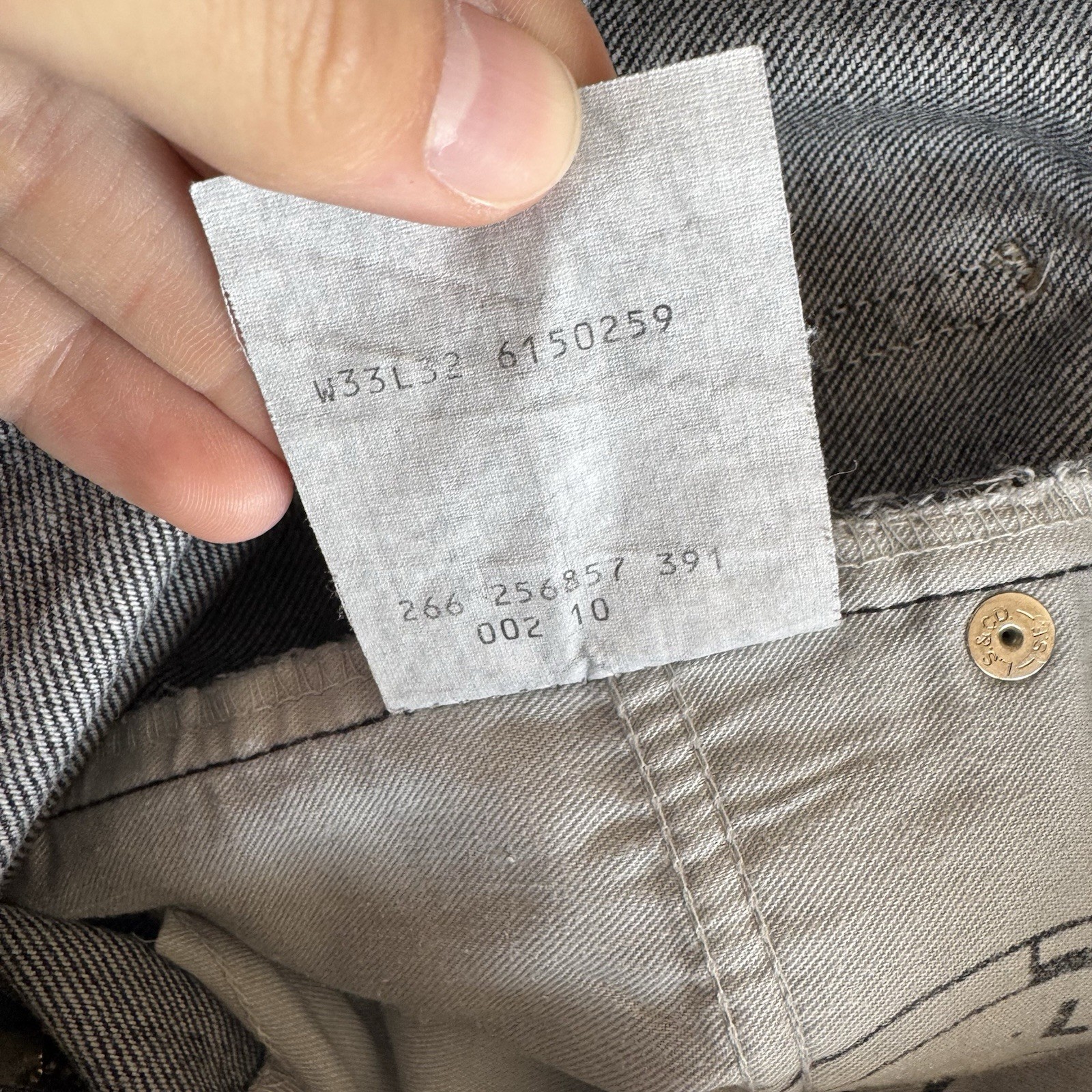 Levi’s 615 Jeans Men’s W32 L29 Grey Regular Straight Fit Zip Fly Orange Tab 90s