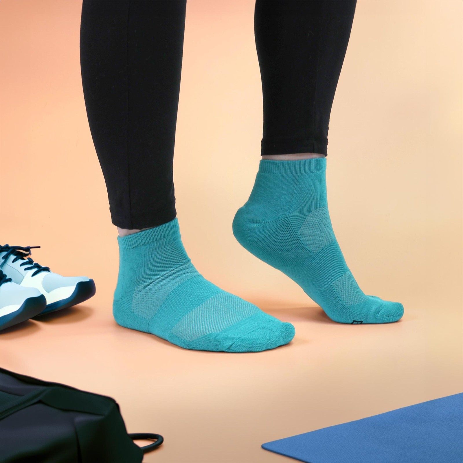 Unisex Rayon from Bamboo Fiber Sports Superior Wicking Athletic Quarter Socks