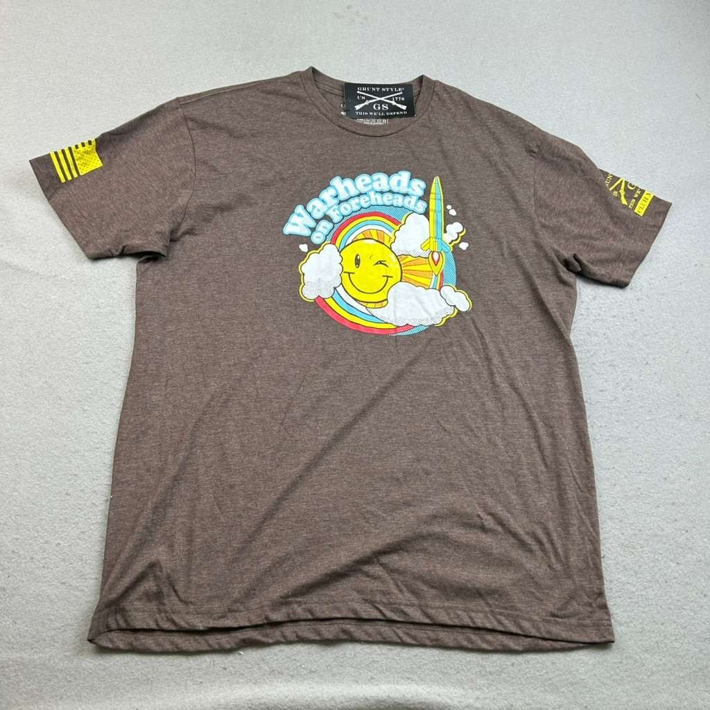 Grunt Style Shirt Mens 2XL Brown Short Sleeves Crew Neck Tee NWT