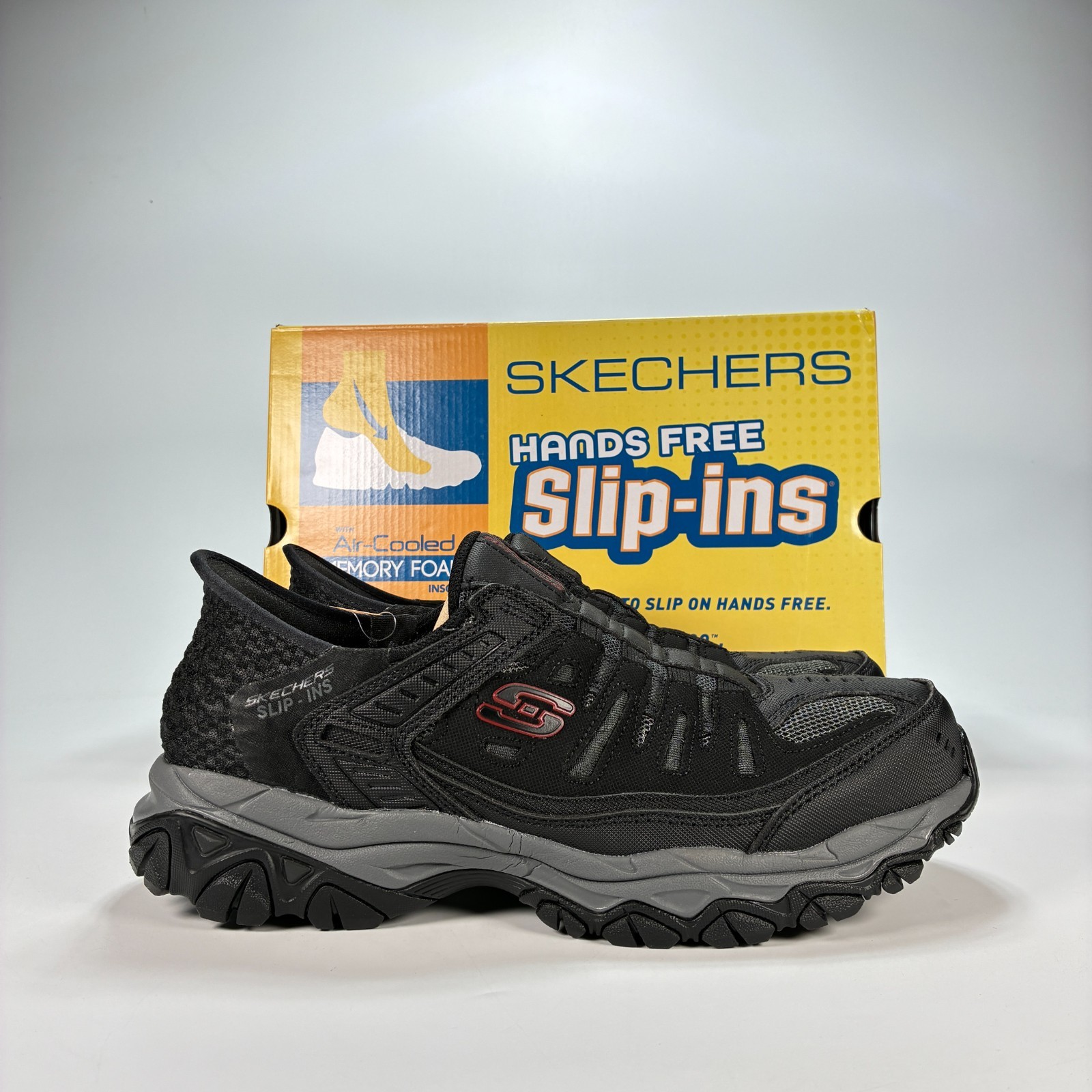 Skechers Slip-ins After Burn Ridgeburn Black Charcoal 237563WW Men’s Size 10