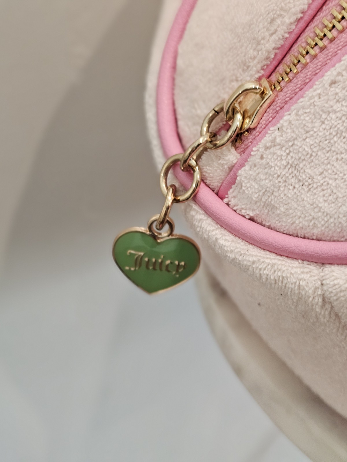 Juicy Couture Pink Strawberry Satchel Top Handle Bag Zip Adjustable Strap