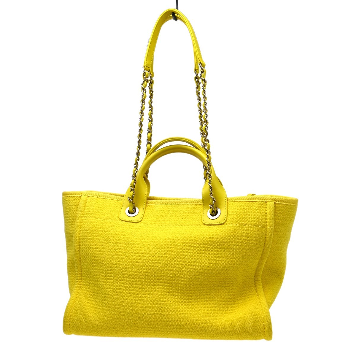 Chanel Yellow Canvas Small Deauville 2way Tote Bag KQ01245