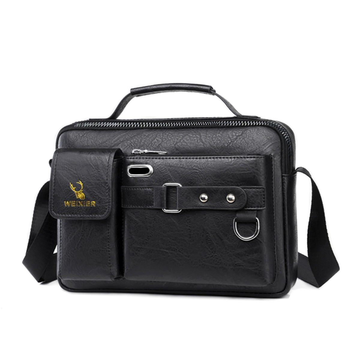 Wear-resistant PU Leather Men’s Shoulder Bag Crossbody Bag Fit For 8 Inch Laptop