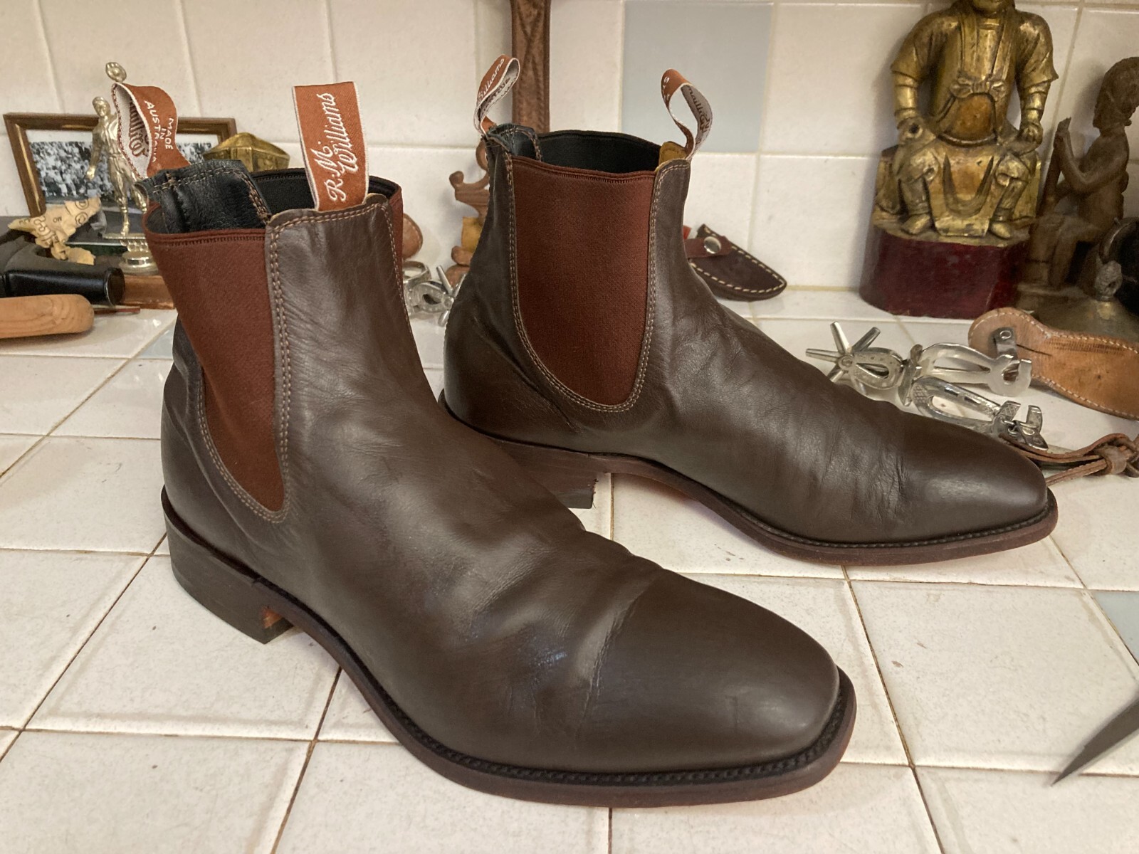 RM Williams Australia Comfort Craftsman Chelsea Boots Brown Size 10.5 M
