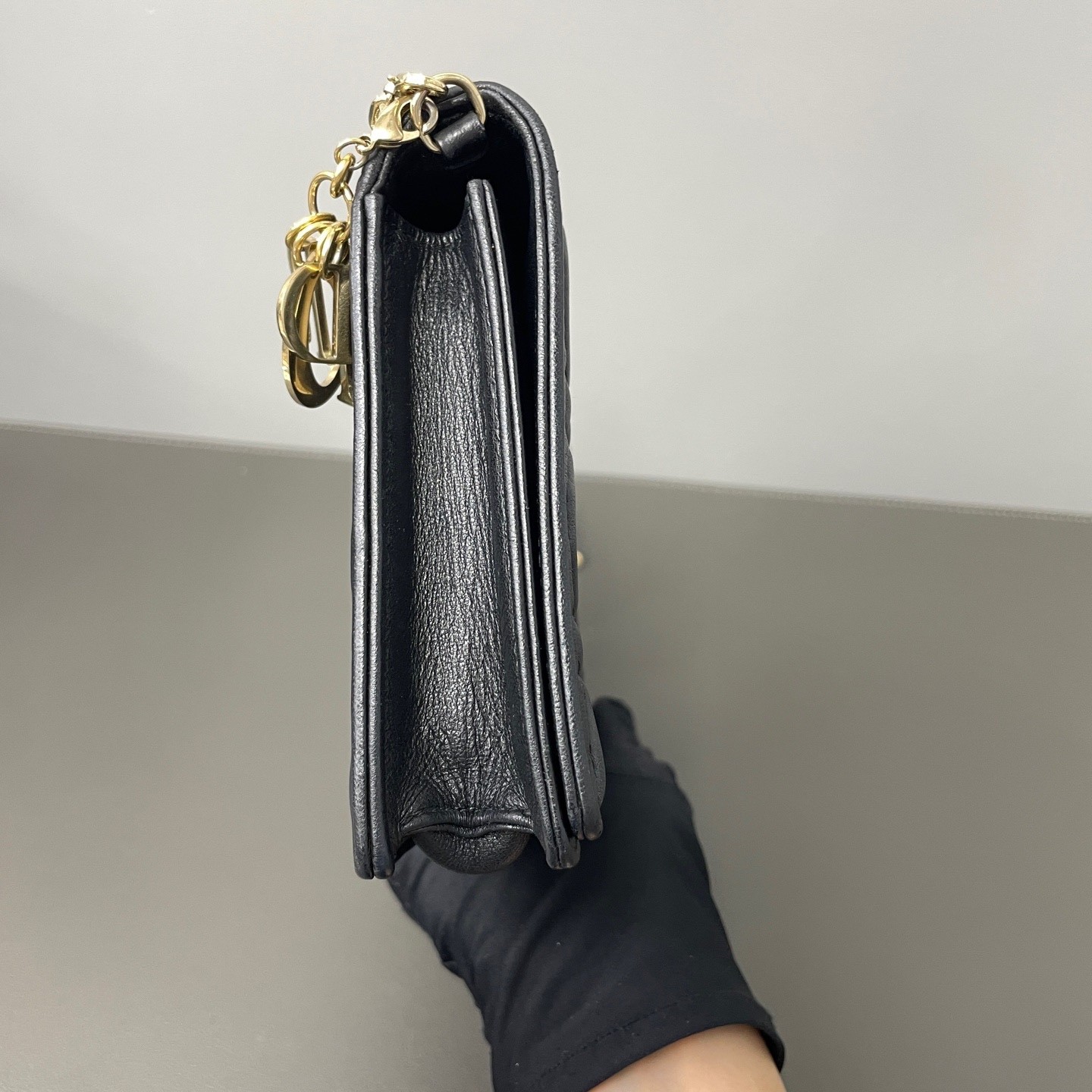 Dior Pre-Owned Authentic Chain Bag Black 21.5*12.5*3 Free Tracked Shipping