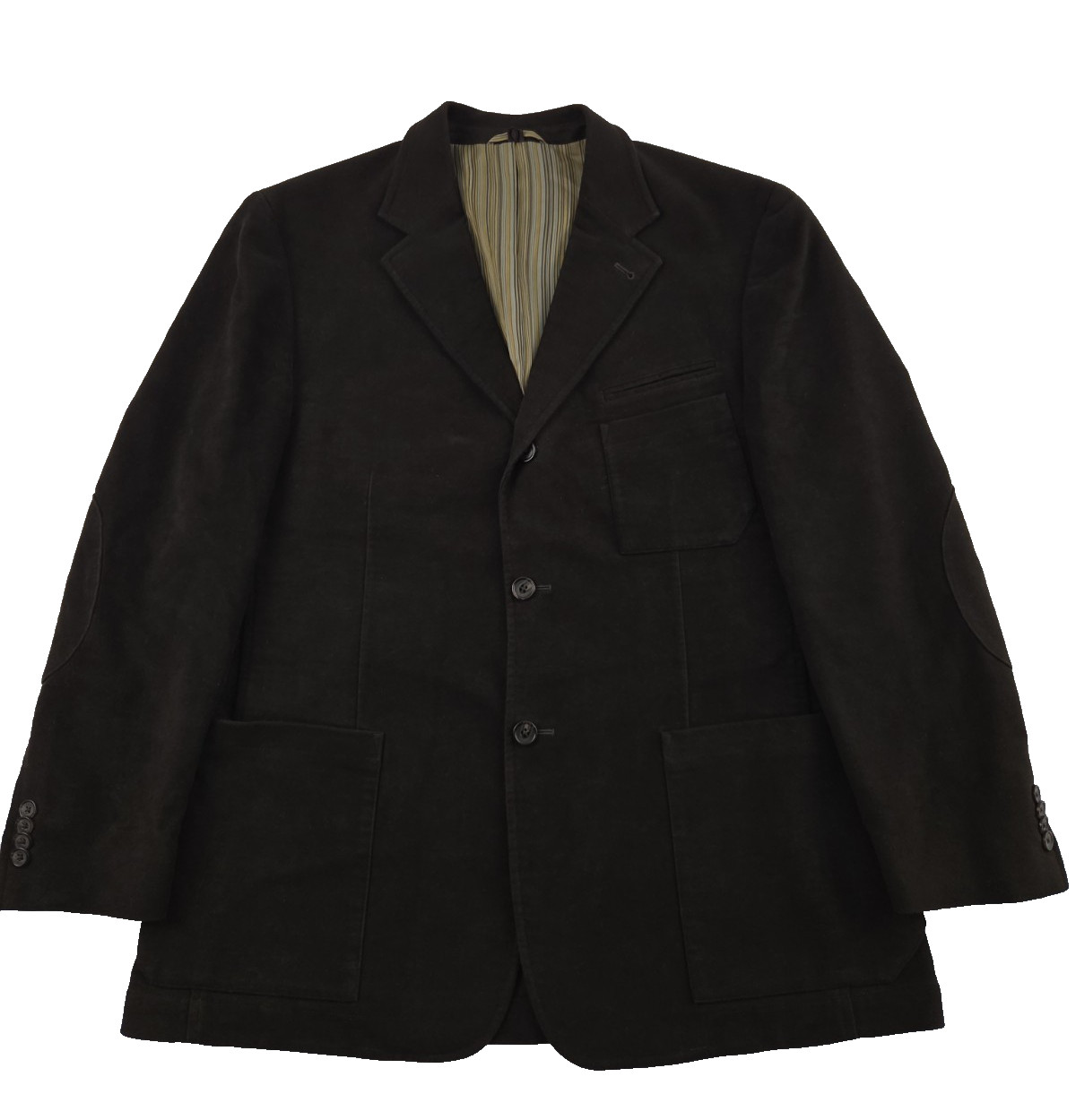 Kroon Mens Blazer Brown Cotton Suede Sports Coat Size 42R