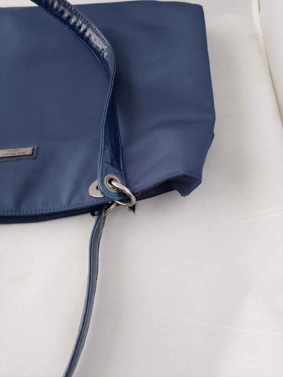 SANT MARIOS Leather Shoulder Bag Blue Size: W:15.7×H: 11.4in. [Unused] Italy
